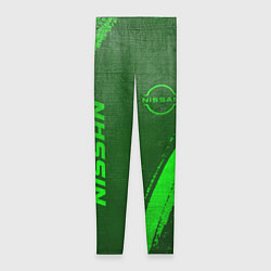Леггинсы женские Nissan - green gradient вертикально, цвет: 3D-принт