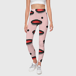 Леггинсы женские Круги маркер - паттерн, цвет: 3D-принт — фото 2