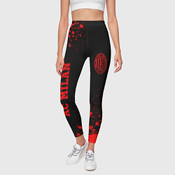 Леггинсы женские AC Milan - red gradient вертикально, цвет: 3D-принт — фото 2