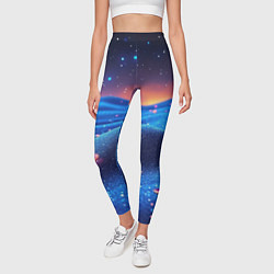 Леггинсы женские Синяя дюна - текстура, цвет: 3D-принт — фото 2