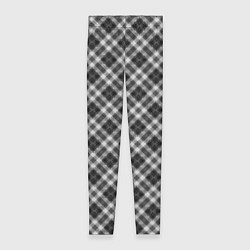 Леггинсы женские Косая черно белая клетка, цвет: 3D-принт