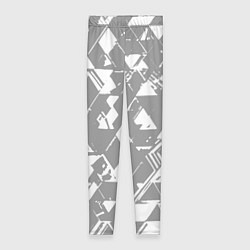 Леггинсы женские Светлый серый геометричный паттерн, цвет: 3D-принт