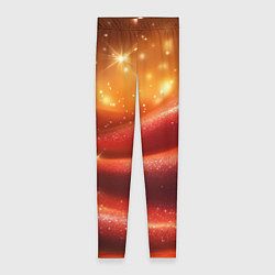 Женские легинсы Красная волнистая текстура с блеском
