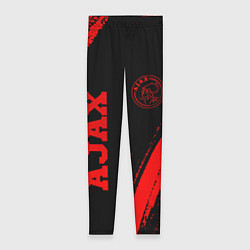 Леггинсы женские Ajax - red gradient вертикально, цвет: 3D-принт