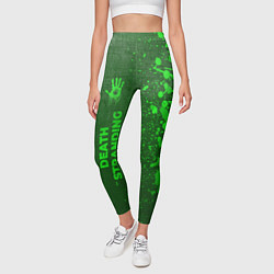 Леггинсы женские Death Stranding - green gradient по-вертикали, цвет: 3D-принт — фото 2