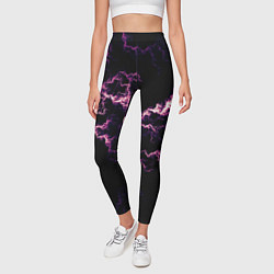 Леггинсы женские Lightning pink glow, цвет: 3D-принт — фото 2