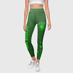 Леггинсы женские AEK Athens - green gradient вертикально, цвет: 3D-принт — фото 2