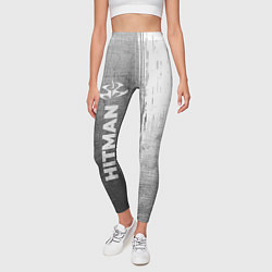 Леггинсы женские Hitman - grey gradient по-вертикали, цвет: 3D-принт — фото 2