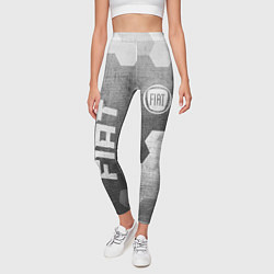 Леггинсы женские Fiat - grey gradient вертикально, цвет: 3D-принт — фото 2