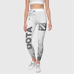 Леггинсы женские Dota - white gradient вертикально, цвет: 3D-принт — фото 2