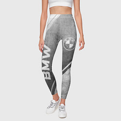 Леггинсы женские BMW - grey gradient вертикально, цвет: 3D-принт — фото 2