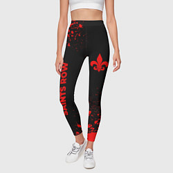 Леггинсы женские Saints Row - red gradient вертикально, цвет: 3D-принт — фото 2