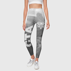 Леггинсы женские GTA - grey gradient вертикально, цвет: 3D-принт — фото 2