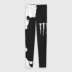 Женские легинсы Monster energy краски белые