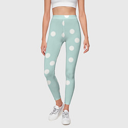 Леггинсы женские Снежная морская пена, цвет: 3D-принт — фото 2