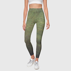 Леггинсы женские Абстракция - old board painted with green paint, цвет: 3D-принт — фото 2