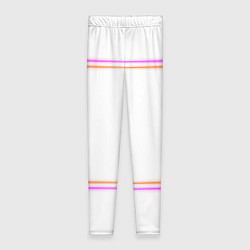 Леггинсы женские Neon white orange pink, цвет: 3D-принт