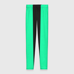 Леггинсы женские Color turquoise black line, цвет: 3D-принт