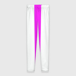 Леггинсы женские Color white pink lines, цвет: 3D-принт