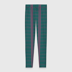 Женские легинсы Color dark cage pink stripes