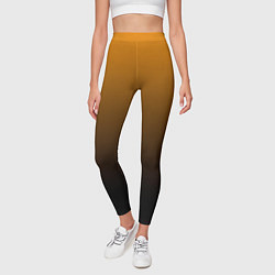 Леггинсы женские Orange gradient, цвет: 3D-принт — фото 2