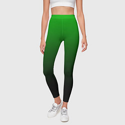 Леггинсы женские Green gradient, цвет: 3D-принт — фото 2