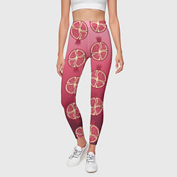Леггинсы женские Сочные гранаты, цвет: 3D-принт — фото 2