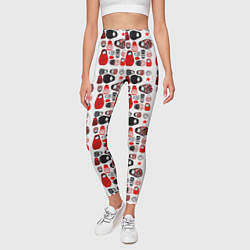 Леггинсы женские Много матрешек, цвет: 3D-принт — фото 2