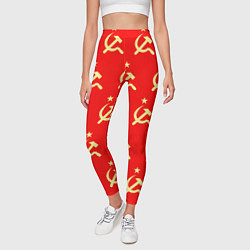 Леггинсы женские Герб и молот, цвет: 3D-принт — фото 2