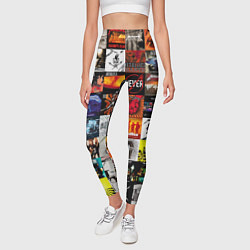 Леггинсы женские Metallica - обложки альбомов и песен, цвет: 3D-принт — фото 2