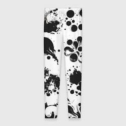 Леггинсы женские Чёрно-белые кляксы - абстракция, цвет: 3D-принт