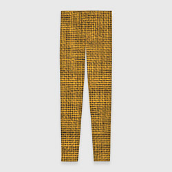 Женские легинсы Текстура мешковина горчичный
