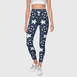 Леггинсы женские Звезды, квадраты, сердечки, цвет: 3D-принт — фото 2