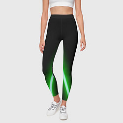 Леггинсы женские Color neon green, цвет: 3D-принт — фото 2