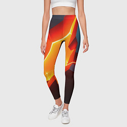 Леггинсы женские Neon orange, цвет: 3D-принт — фото 2