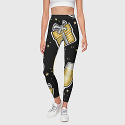 Леггинсы женские Новогодний вайб, цвет: 3D-принт — фото 2