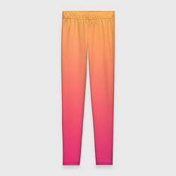 Леггинсы женские Color orange pink, цвет: 3D-принт