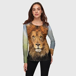 Лонгслив женский Красавец лев, цвет: 3D-принт — фото 2