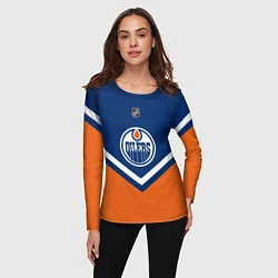 Лонгслив женский NHL: Edmonton Oilers, цвет: 3D-принт — фото 2