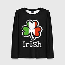 Лонгслив женский Irish - tricolor clover, цвет: 3D-принт