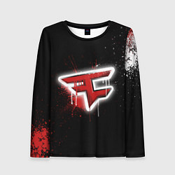 Лонгслив женский FaZe Clan: Black collection, цвет: 3D-принт