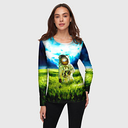 Лонгслив женский Первый на Земле, цвет: 3D-принт — фото 2