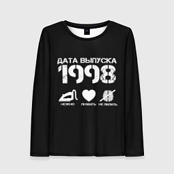 Лонгслив женский Дата выпуска 1998, цвет: 3D-принт