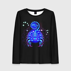 Лонгслив женский Космический Скорпион, цвет: 3D-принт
