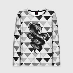 Женский лонгслив Snake Geometric