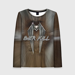 Лонгслив женский Overkill: Metal Skull, цвет: 3D-принт