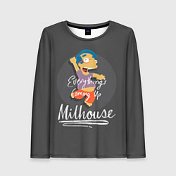 Лонгслив женский Milhouse, цвет: 3D-принт