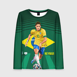 Лонгслив женский Neymar Brazilian, цвет: 3D-принт