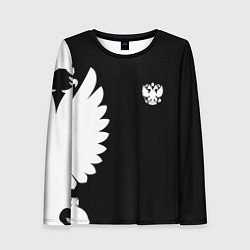 Лонгслив женский Russia - Black collection, цвет: 3D-принт