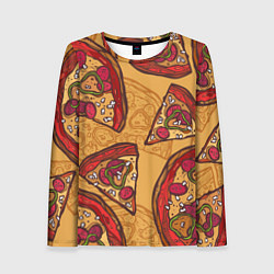 Лонгслив женский Пицца, цвет: 3D-принт